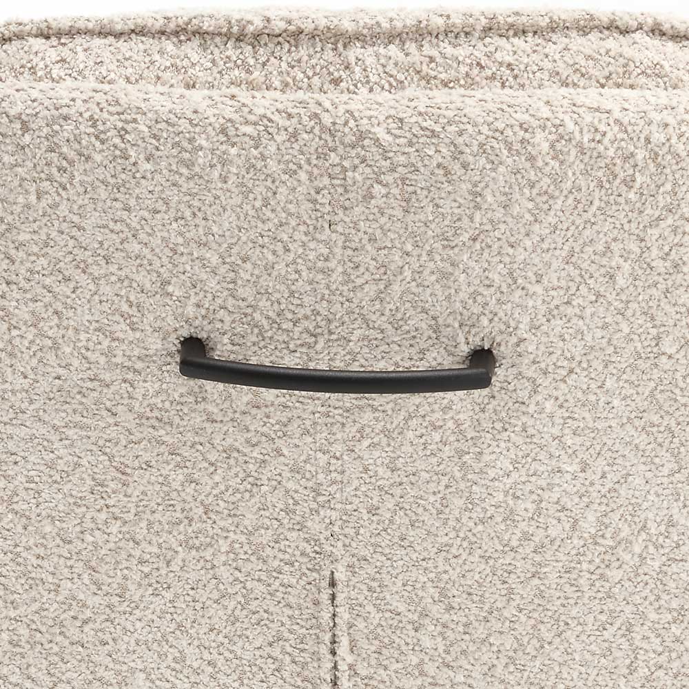 Boucle Polsterstuhl in Creme - Dalunzio (2er Set)