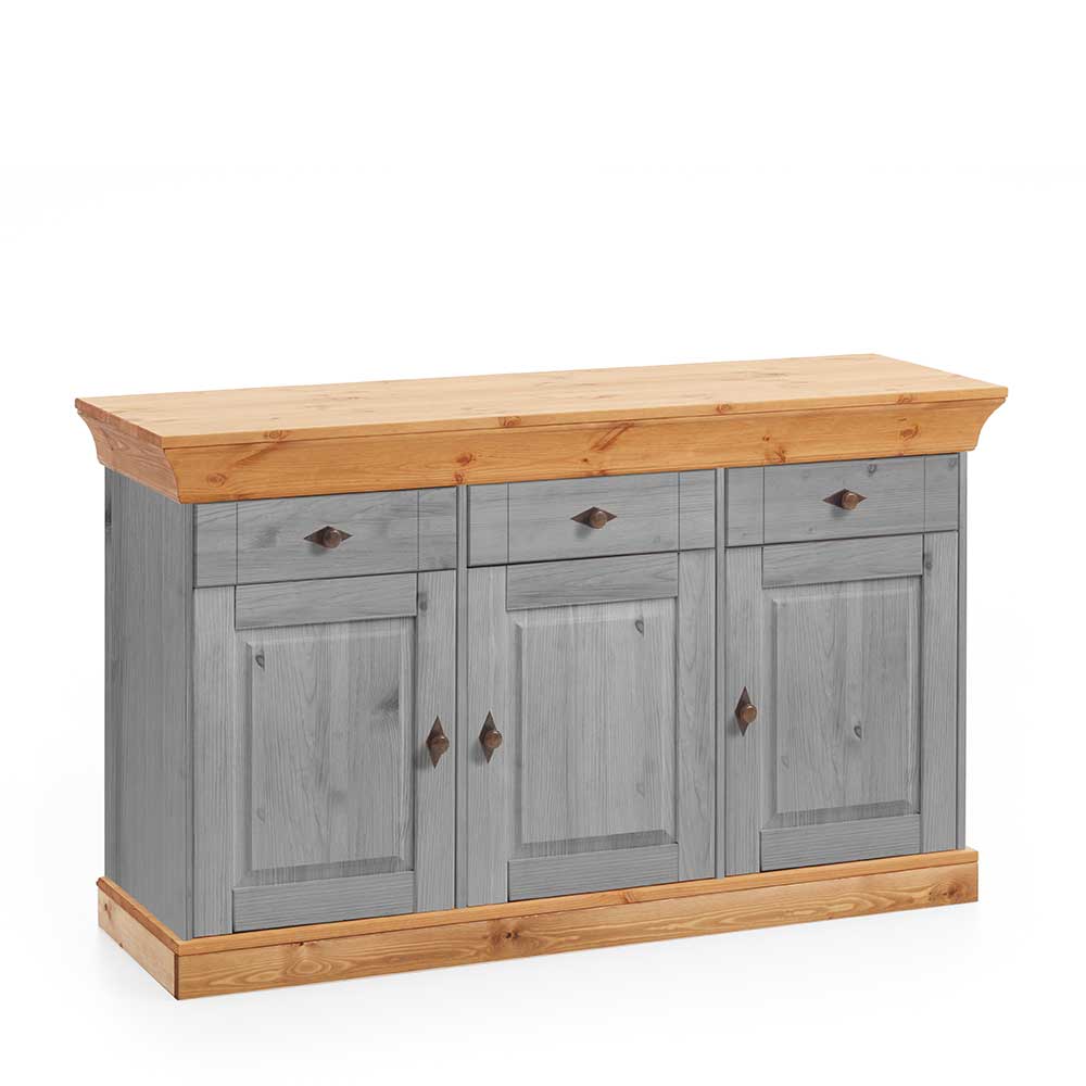 Landhaus Sideboard Cempino in Grau