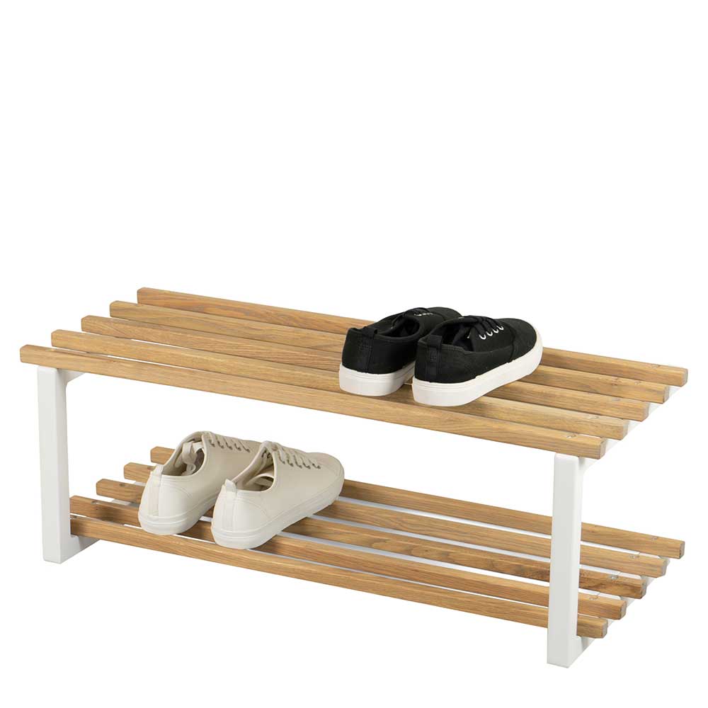 71x26x34 Schuhregal in Eiche & Weiß - Marcios