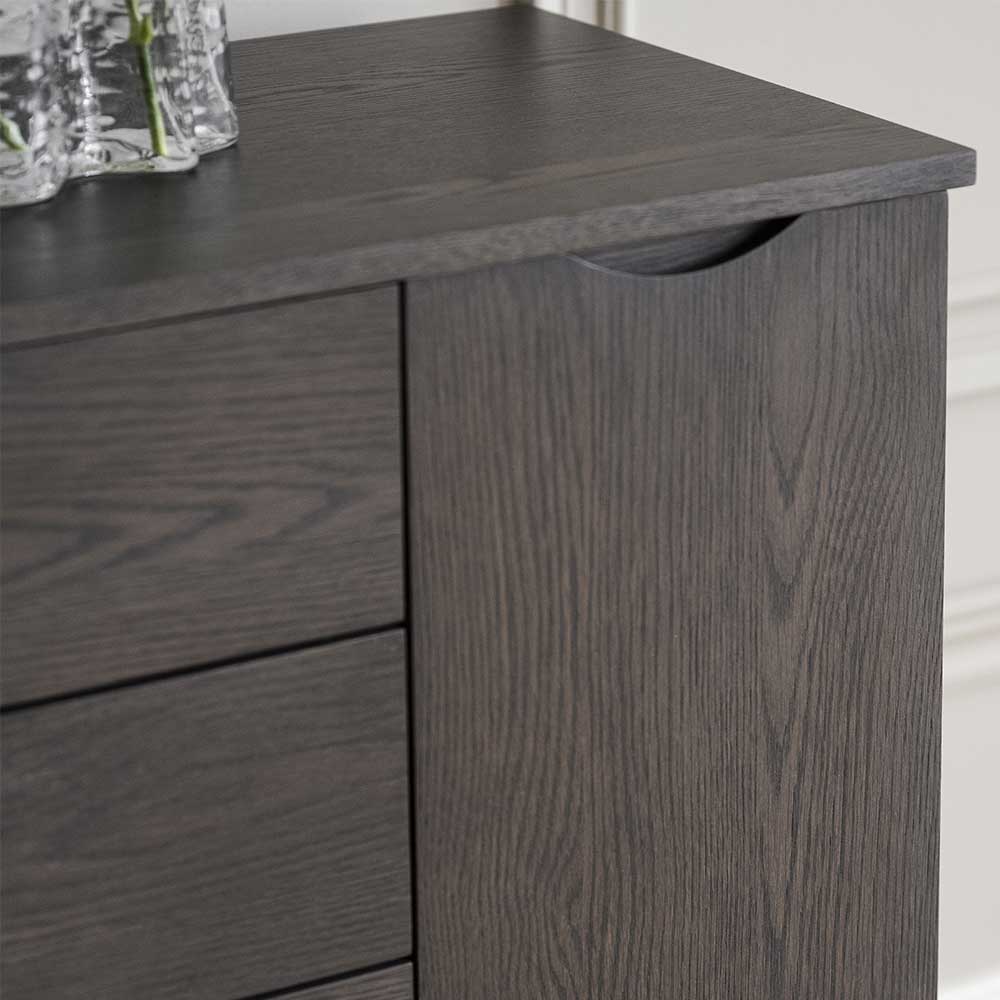 150x85x40 Skandi Sideboard in Eiche Dunkelbraun - Lomarios