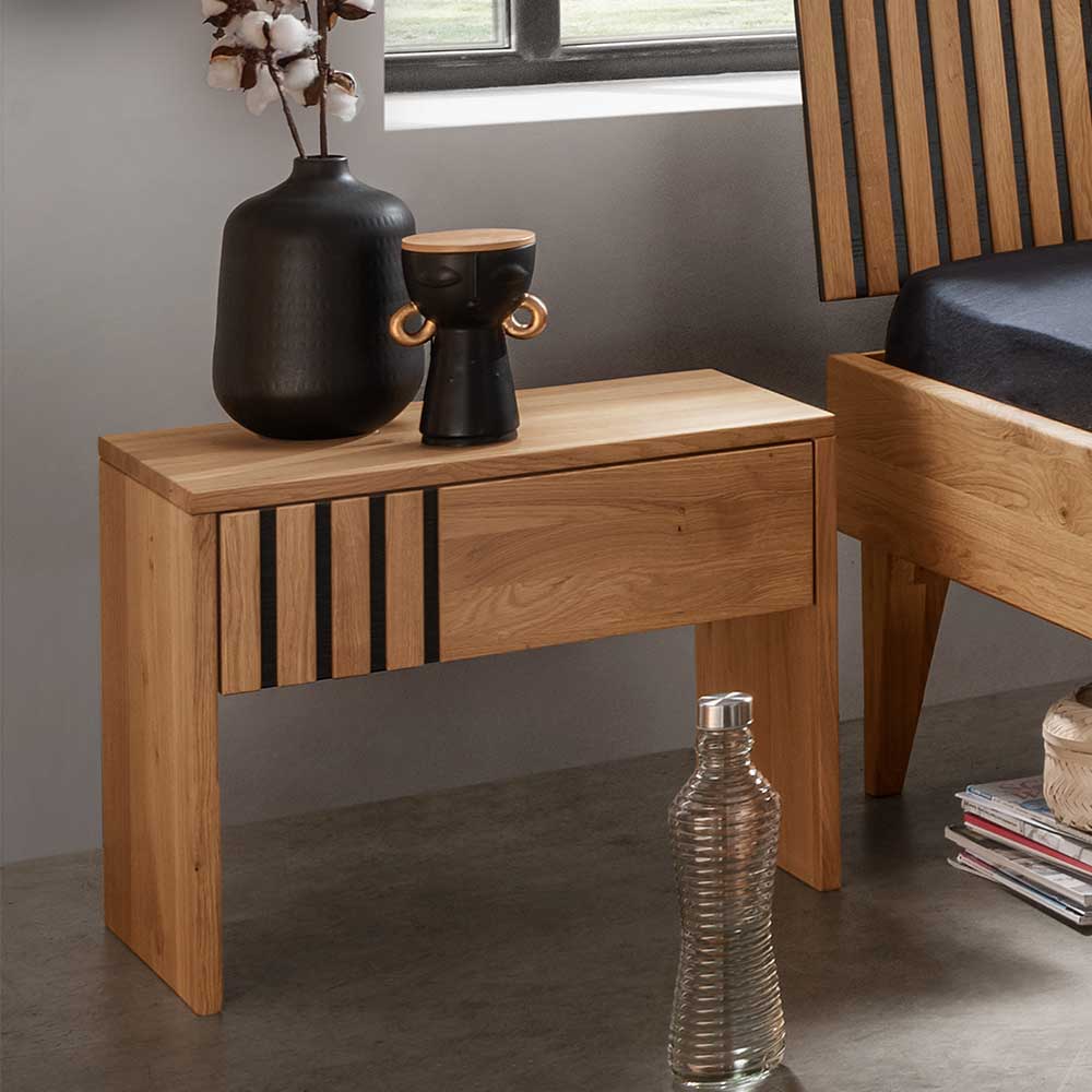 Design Holzbett aus Wildeiche Massivholz - Manarola I