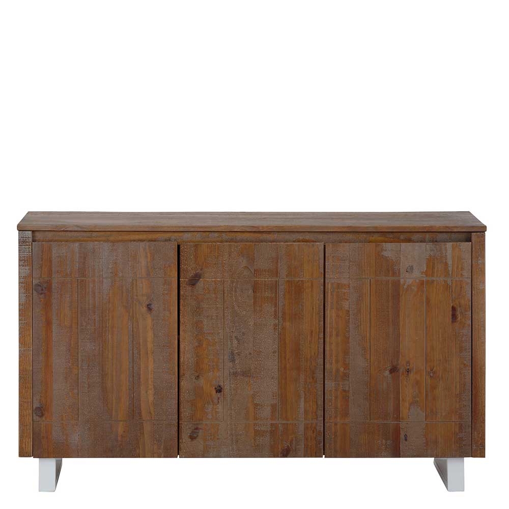 Design Kommode aus Kiefer Massivholz Dunkel - Lavagna