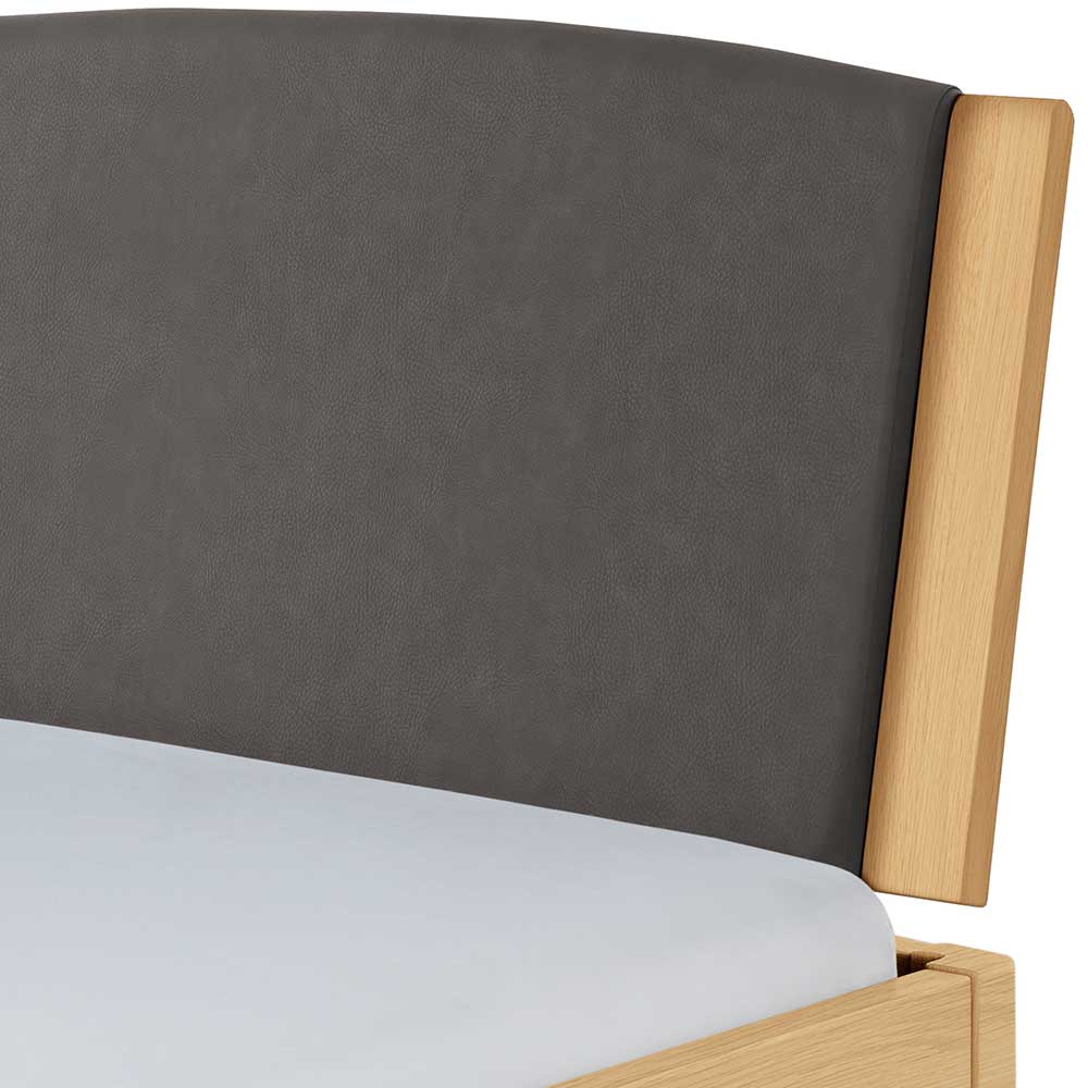 Industrial Bett aus heller Eiche - Ezianas
