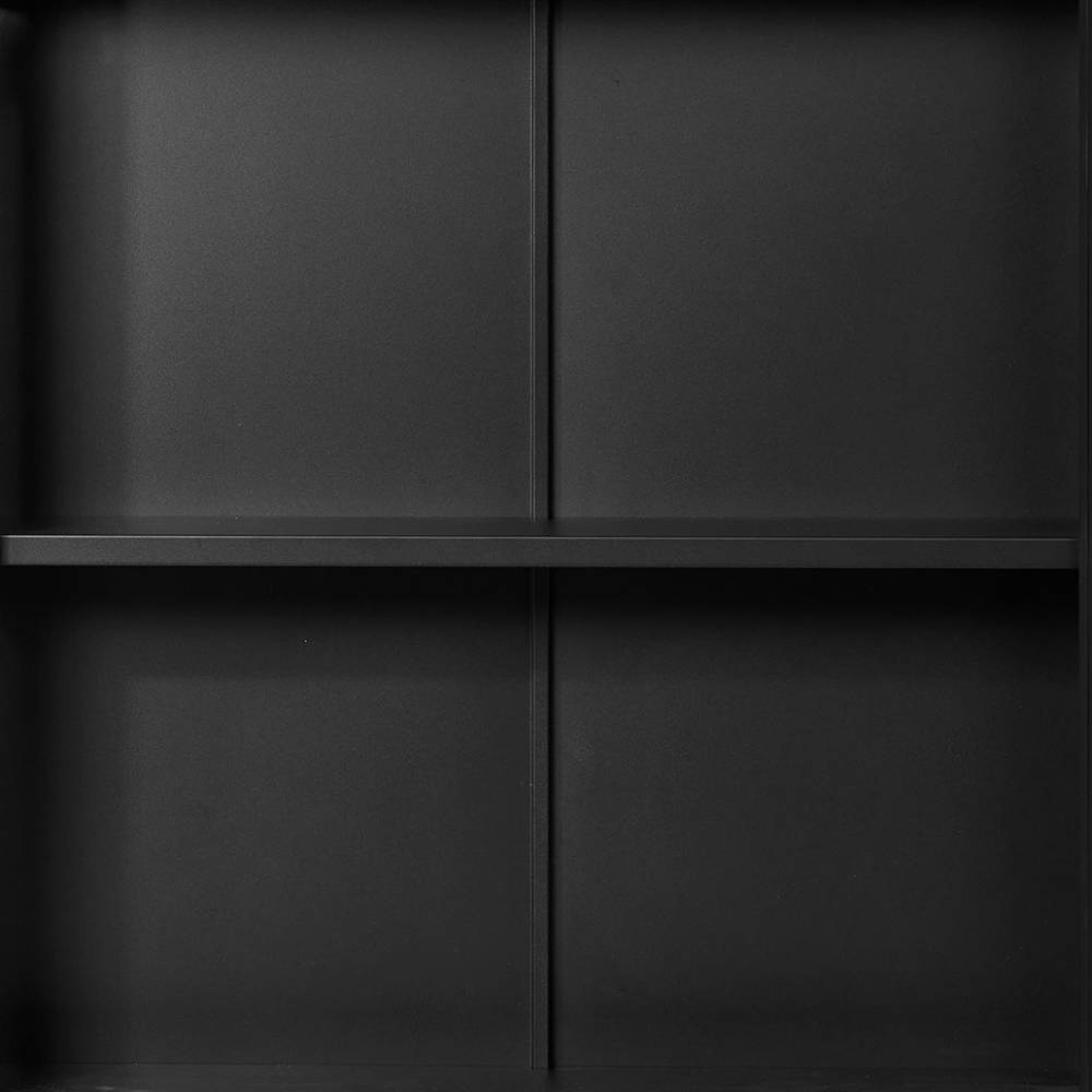 2-türige Hängevitrine in Schwarz - Entury