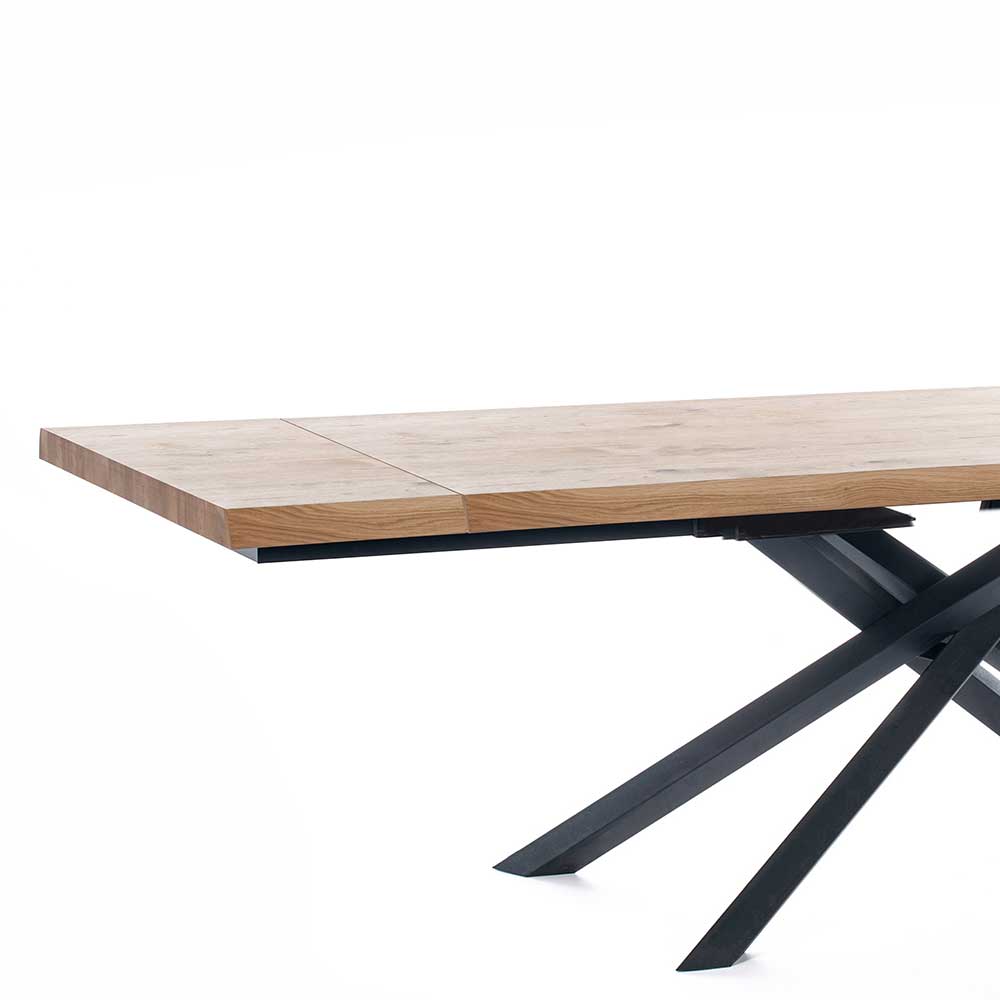 Moderner Ausziehtisch mit Mikado Fußgestell - Nadele