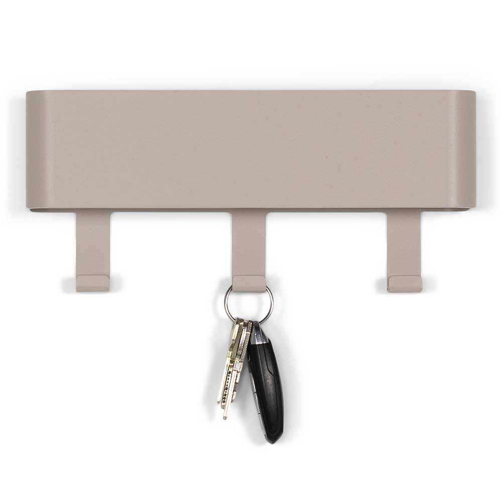 3 Haken Wandgarderobe in Taupe - Rouge