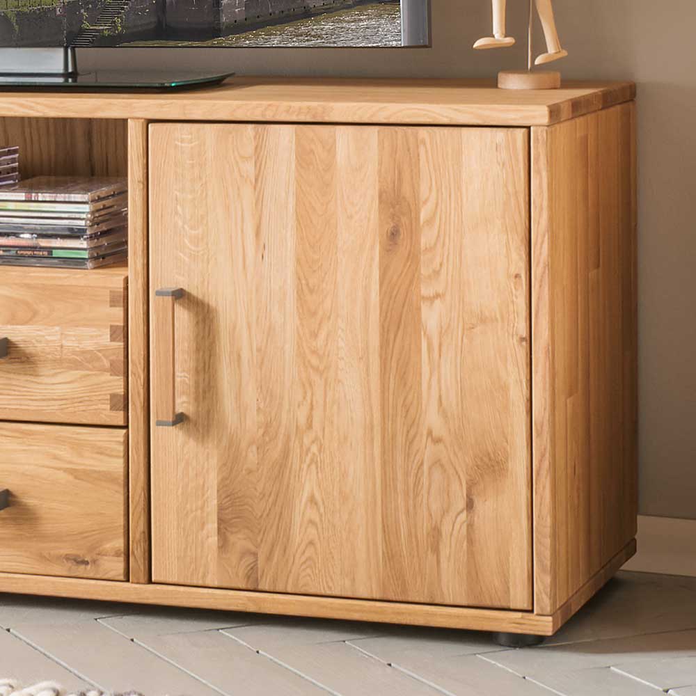 Wohnwand TV Lowboard aus Holz - Teano