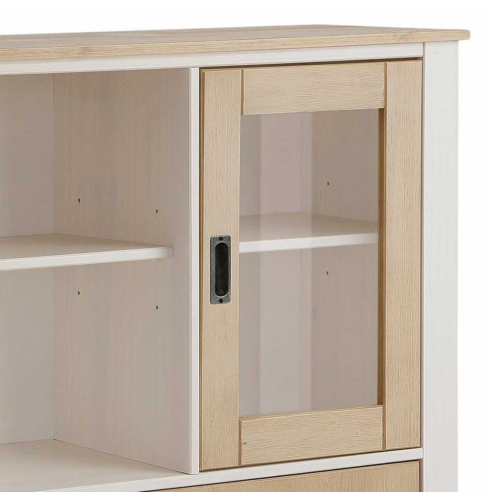 125x120x35 Highboard Scandi Style zweifarbig - Airina