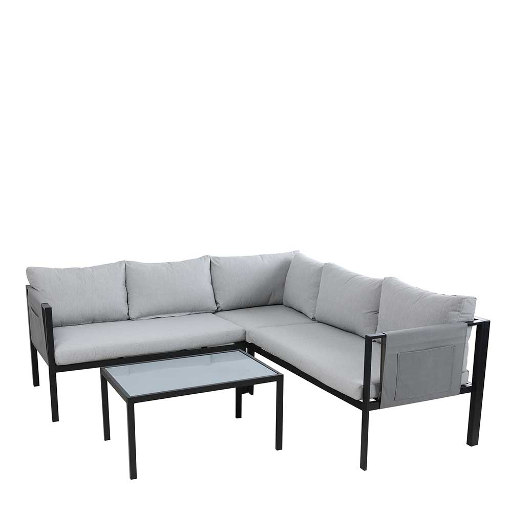 Garten Lounge Set mit vier Sitzplätzen - Emeziano (zweiteilig)