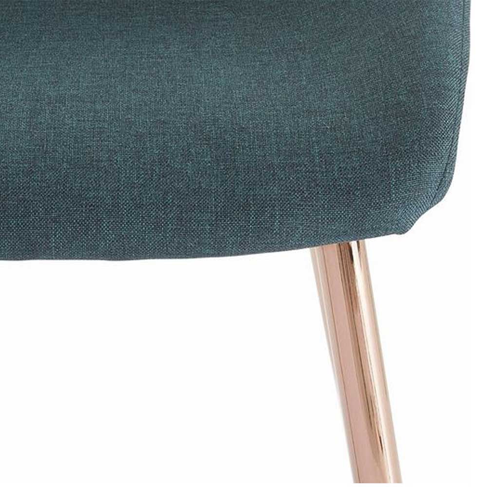 Stühle in Dunkelgrün & Kupfer - Evialla (2er Set)
