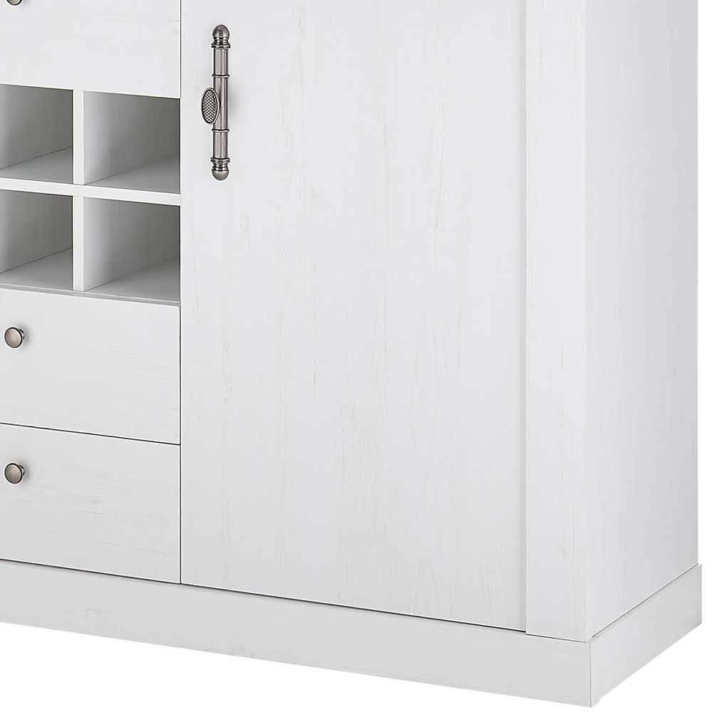 Esszimmer Möbel Set in weißer Holzoptik Pinie - Liancos (vierteilig)