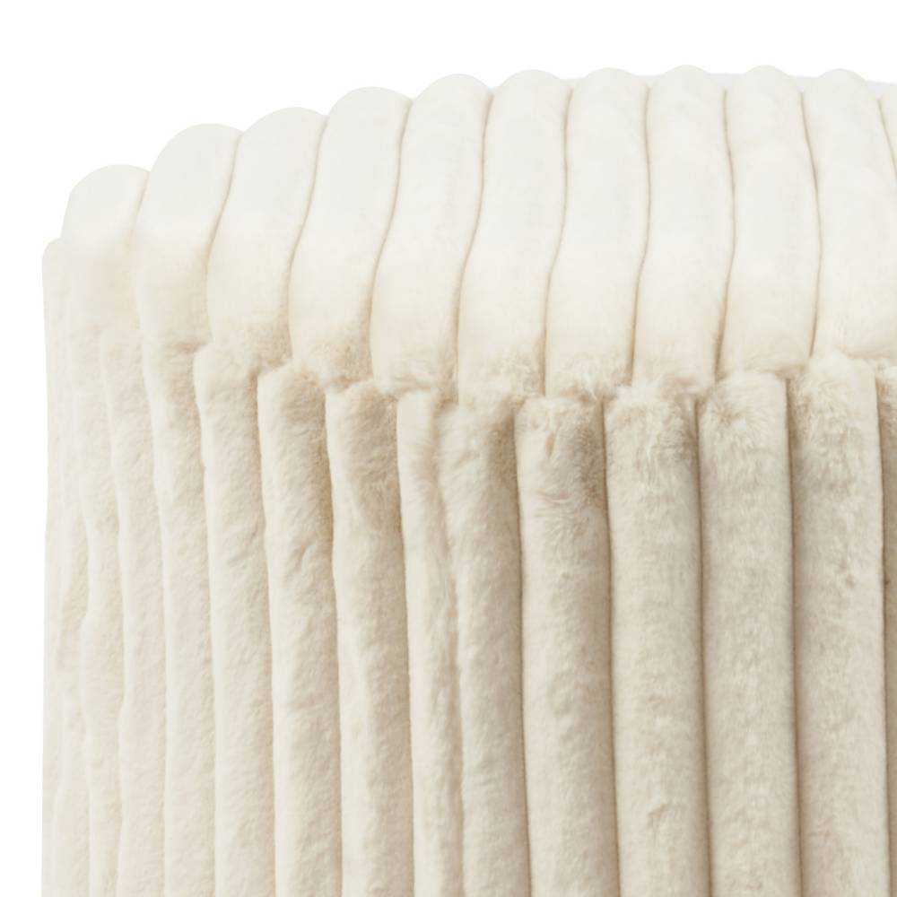 Polsterhocker in Beige Breitcord - Chibbo