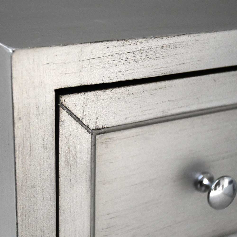 Design Konsolentisch in Silber & Schwarz - Formosa
