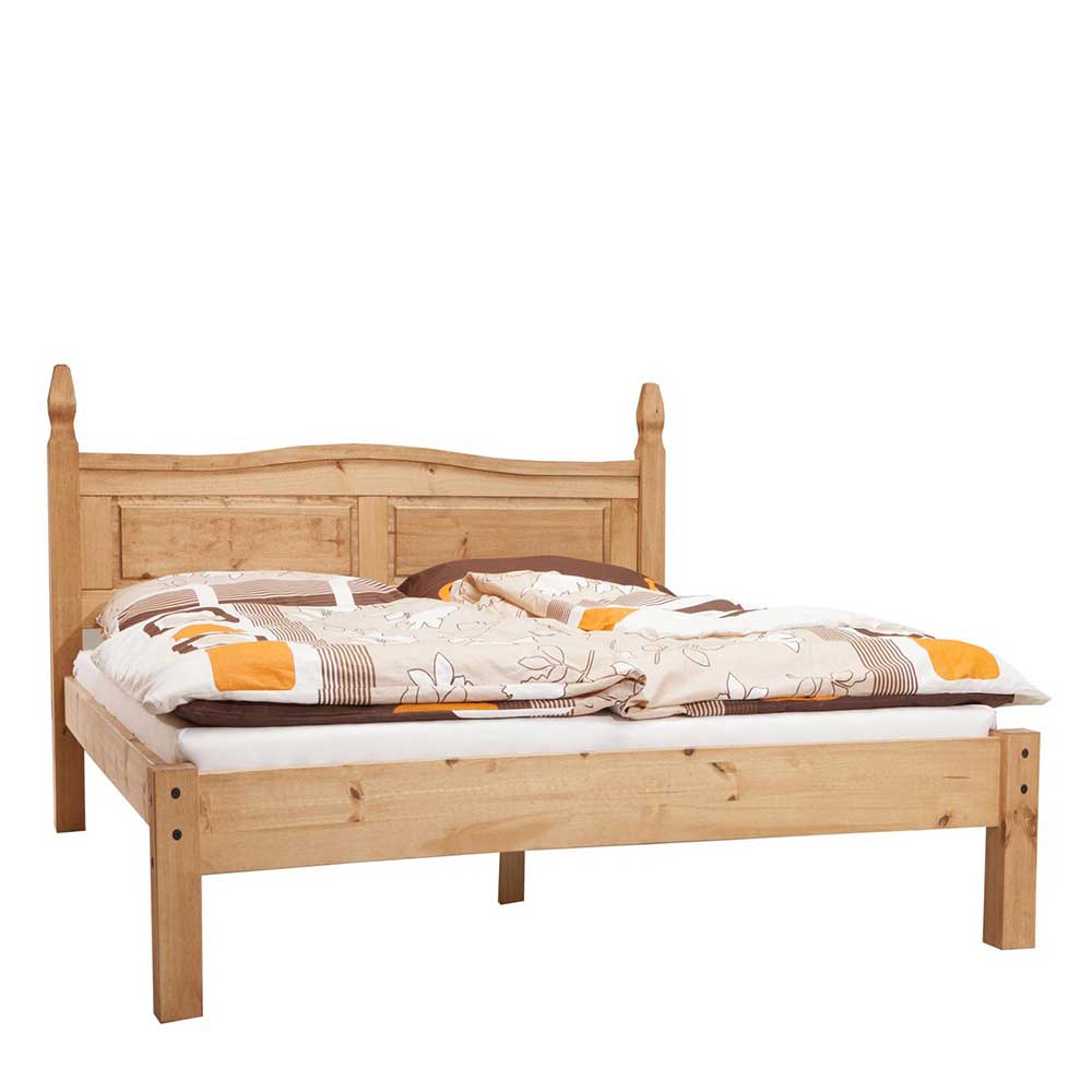 Mexiko Landhausbett aus Kiefer Honig - Marlyna