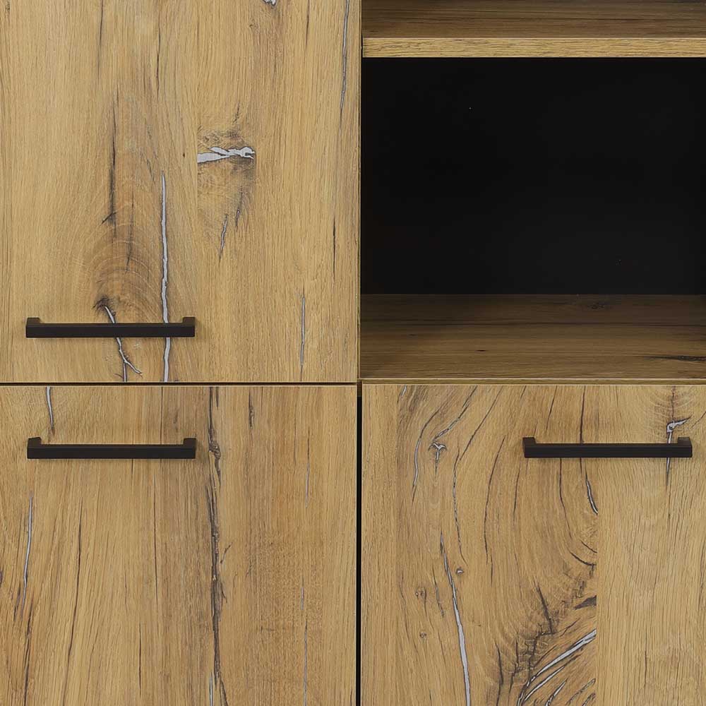 100x130x38 Wohnzimmerschrank in Zinneiche Optik - Traudarian