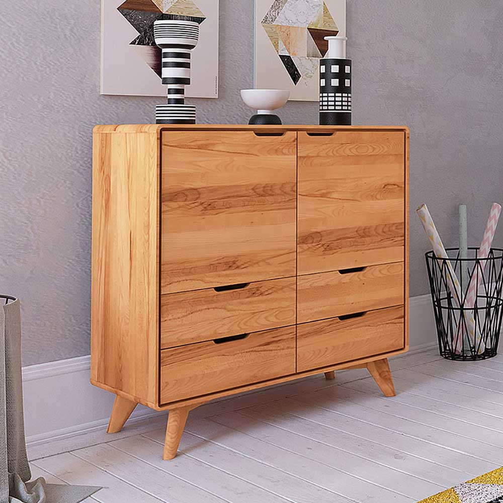 Massive Kernbuche Kommode 90x92x45 cm - Junola