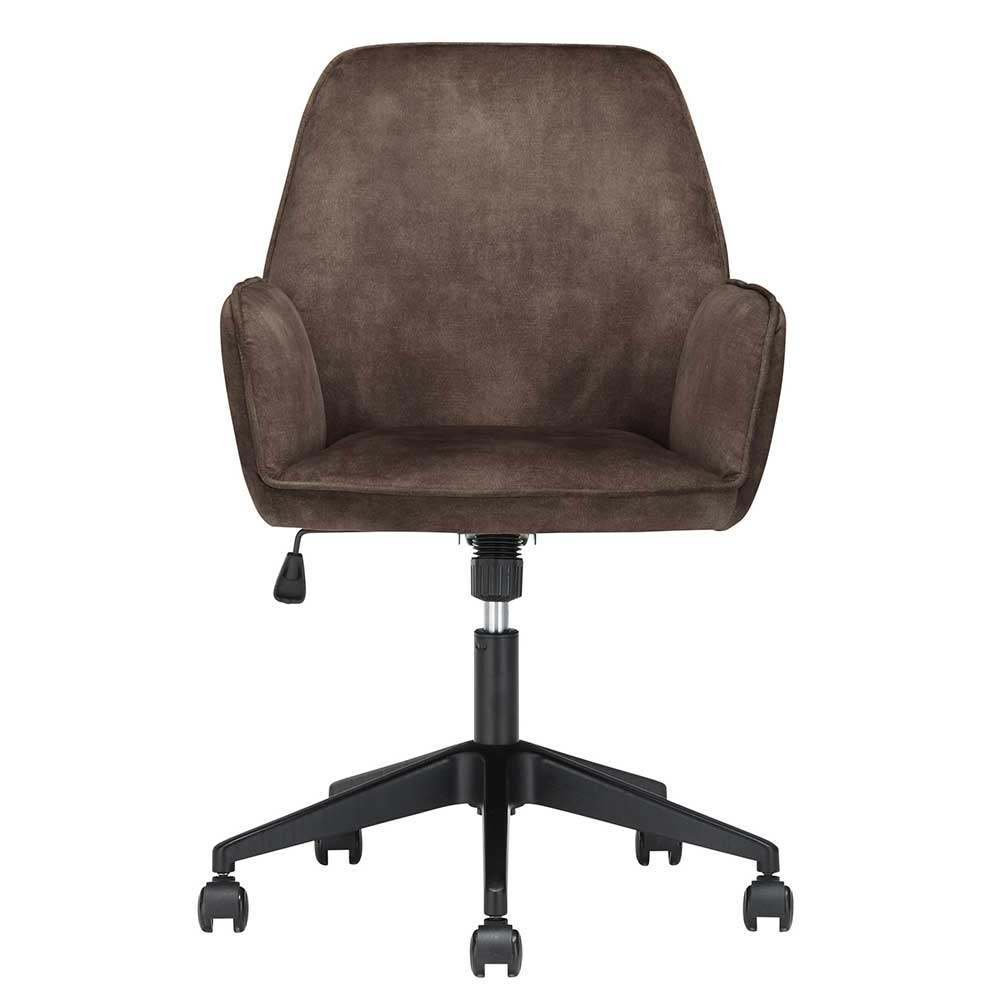 Office Drehstuhl aus Velours in Anthrazit - Pradisio