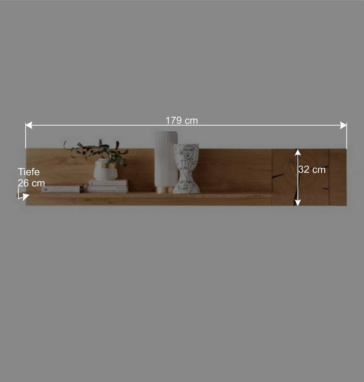 Wildeiche Wandboard mit dekorativem Hirnholz - Mantua