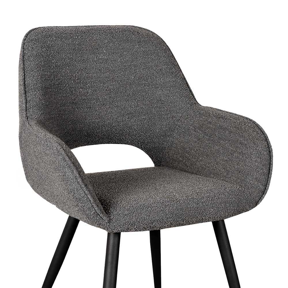 Esstisch-Sessel in Grau Boucle - Regison (2er Set)