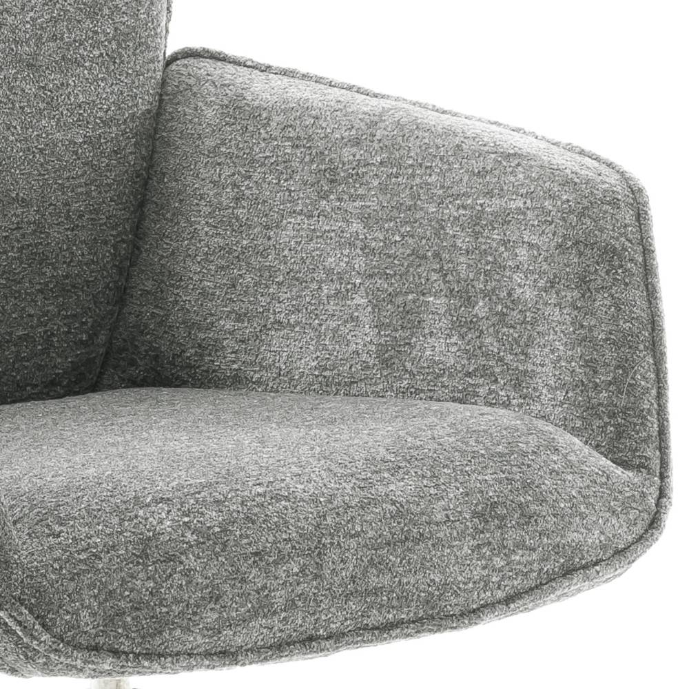 Drehbarer Esstischsessel in Grau - Dinamaro (2er Set)
