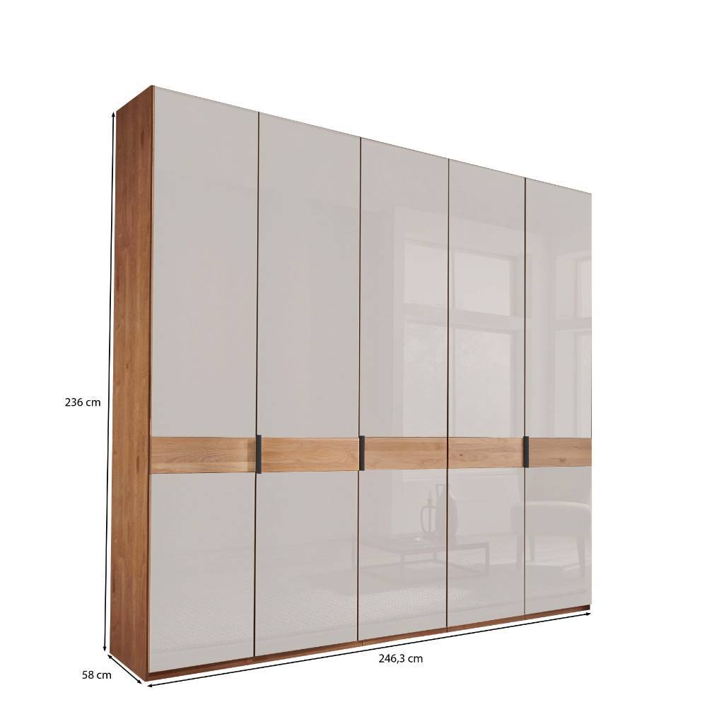 Teilmassiver Schlafzimmerschrank in Erle - Dilacco
