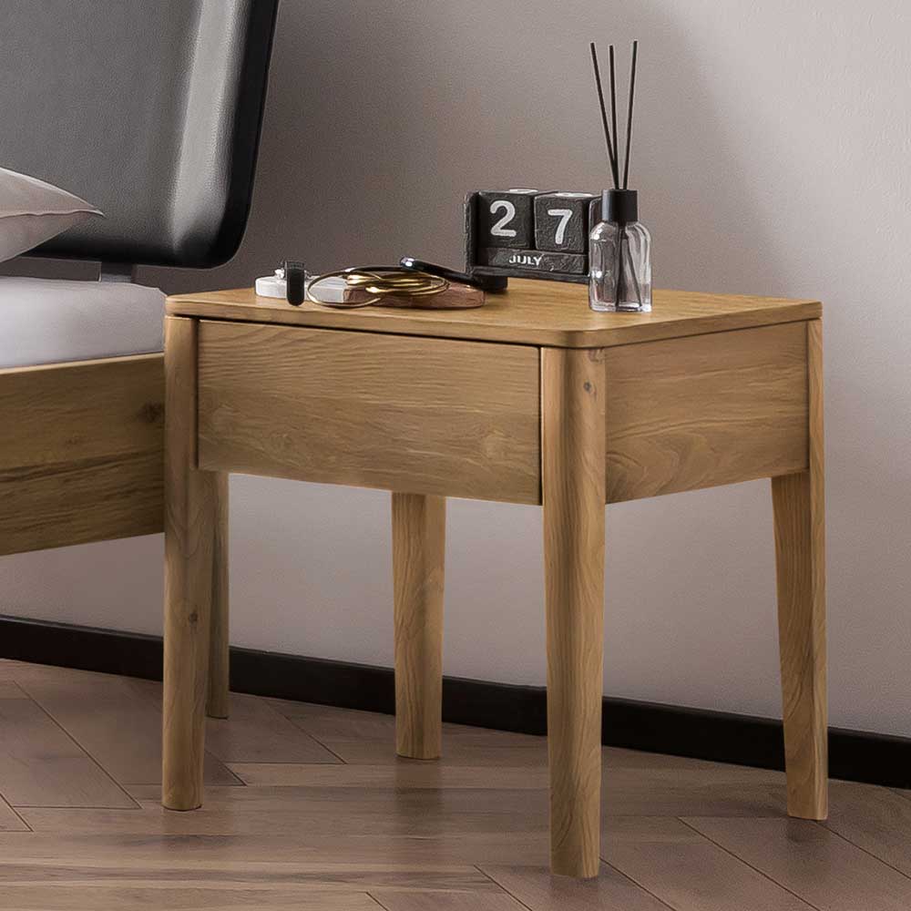 Bettgestell in 140x200 cm aus Wildeiche Massivholz - Arno