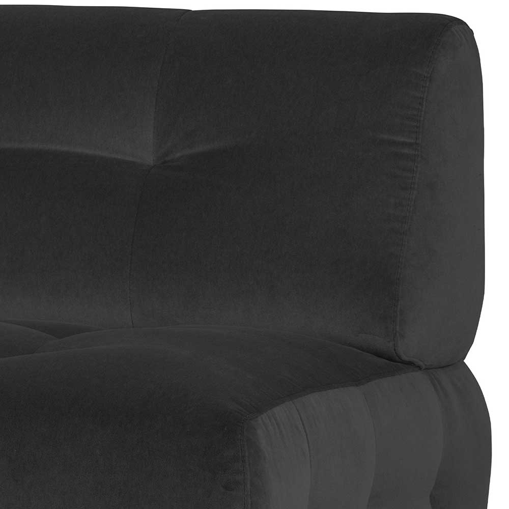 Wohnzimmer Sessel in Graubraun Samt - Mikava