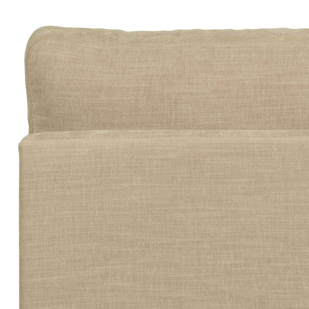 Sofamodul mit Rückenlehne in Beige Stoff - Jona
