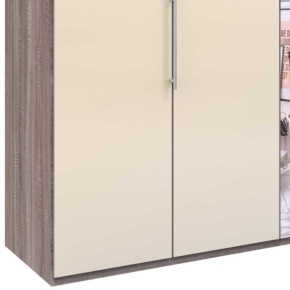 Breiter Kleiderschrank mit Spiegel - Quierly