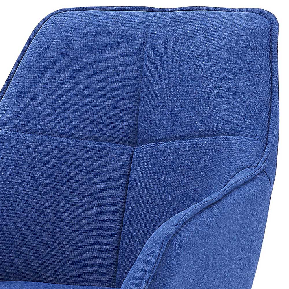 Moderner Tischsessel mit Leinen in Blau - Austino