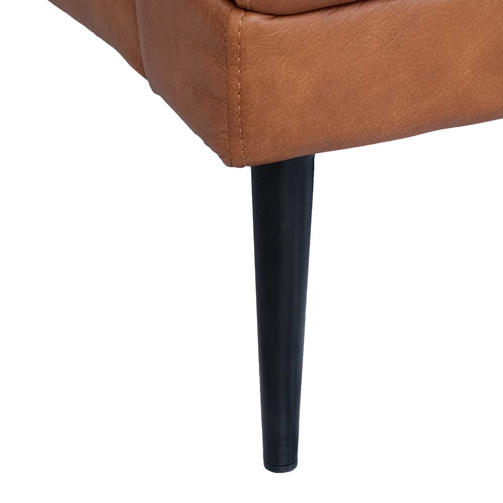 Federkern Ecksofa in Cognac Braun Leder - Zierra