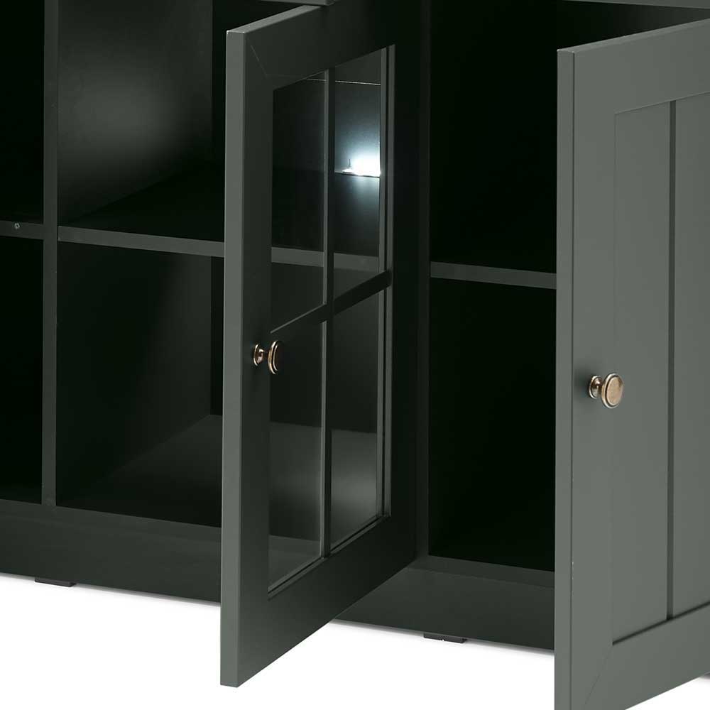 Esszimmer Möbel Set in Dunkelgrün - Niestov (vierteilig)