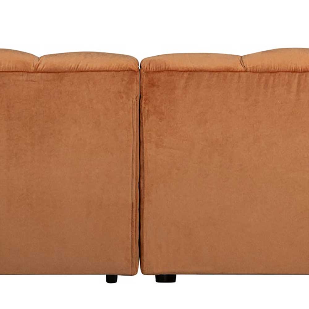 Samt Designcouch in Terracotta - Gracey