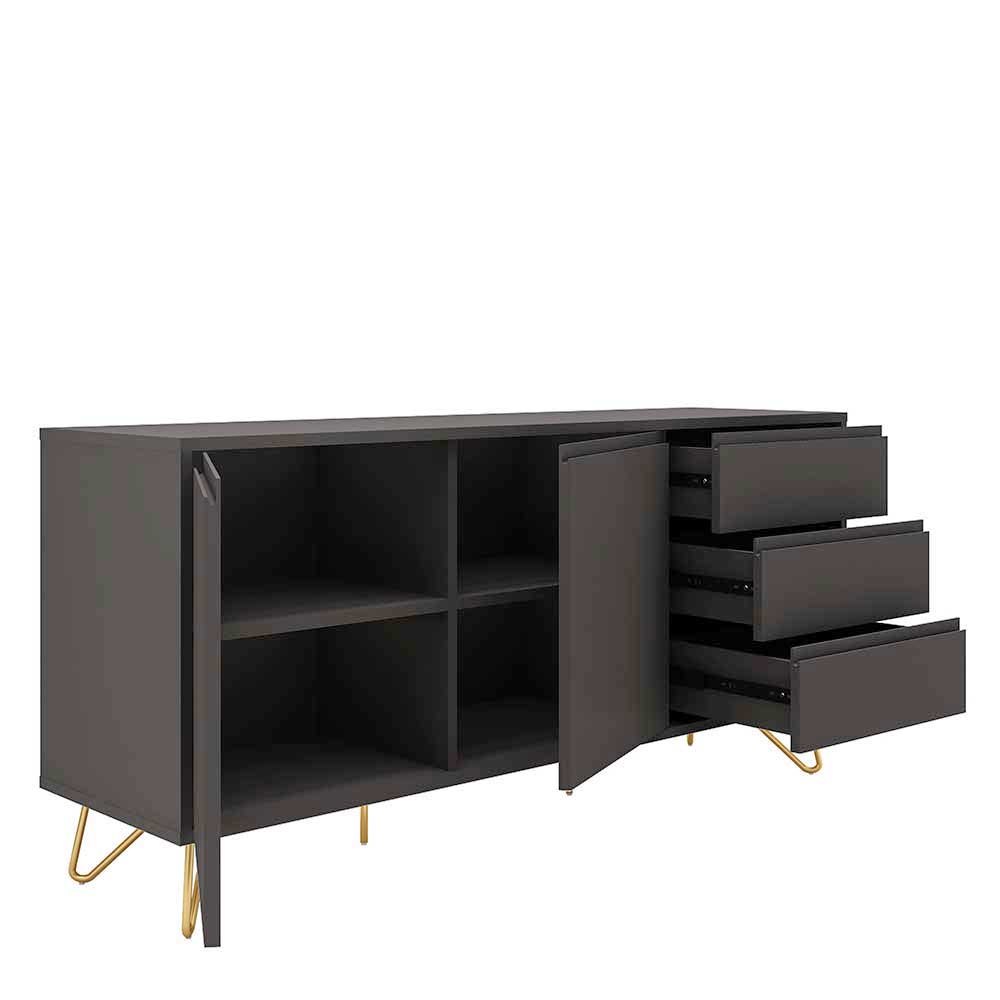 Sideboard in Grau & Gold - Tajibo
