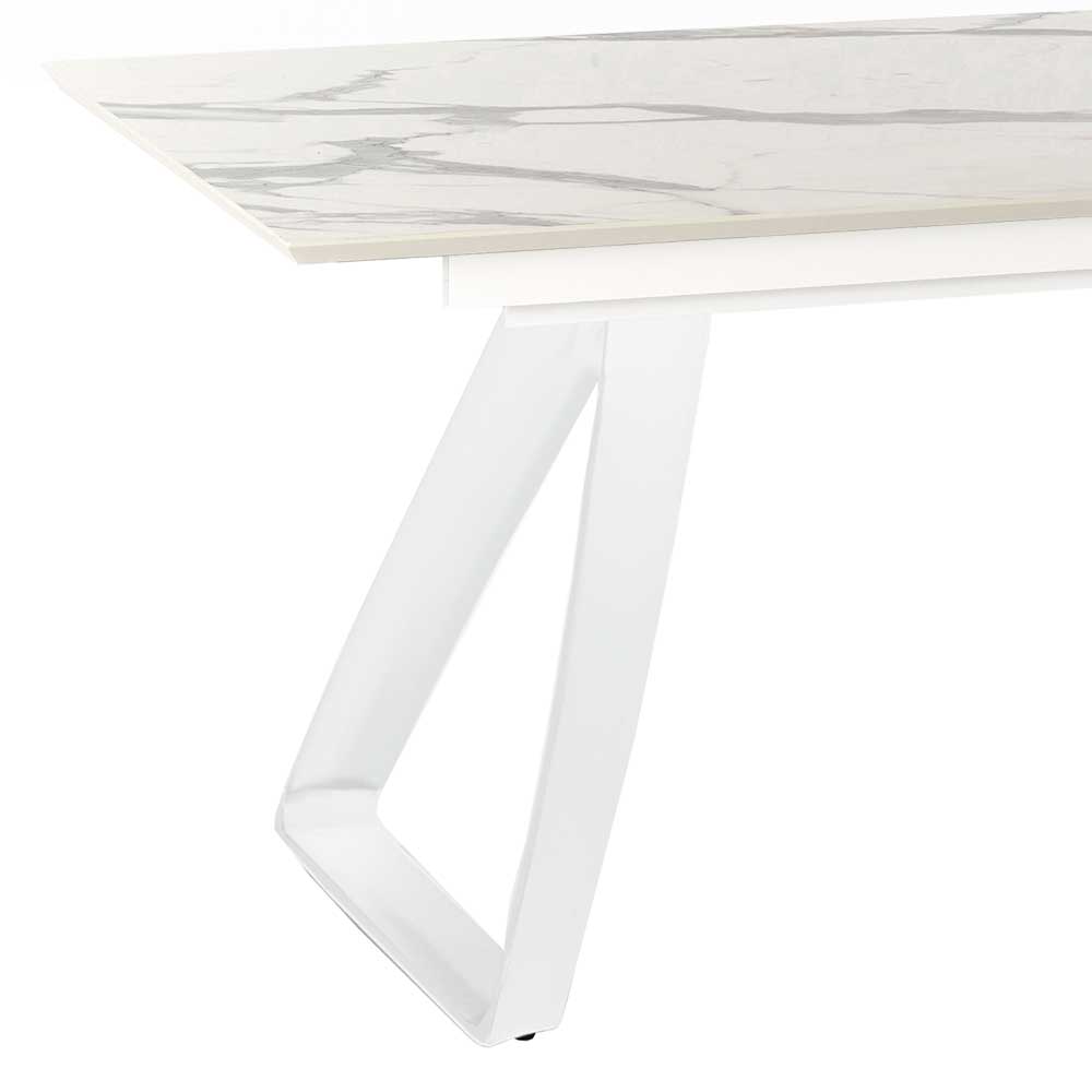Marmor Design HPL Esstisch mit Stahlgestell - Zyra
