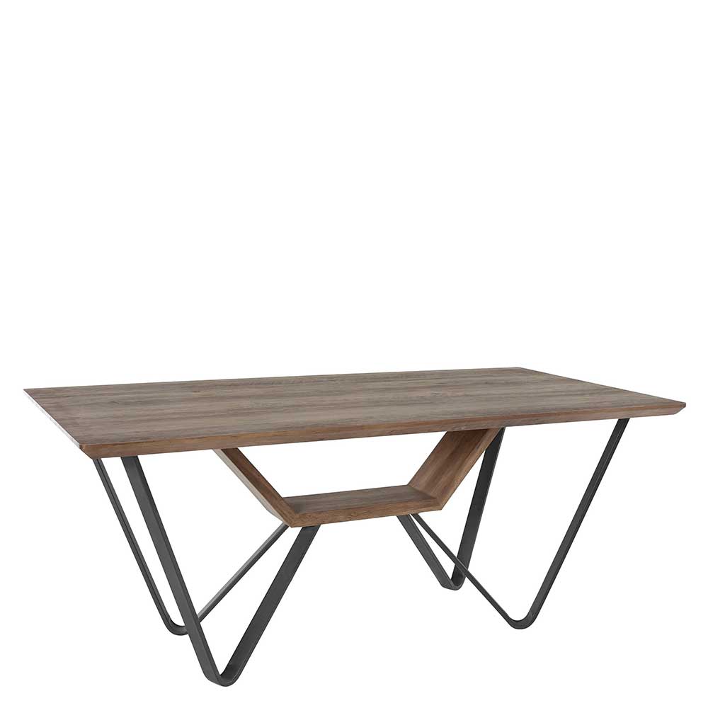 Design Esszimmertisch in Eiche & Schwarz - Narissa