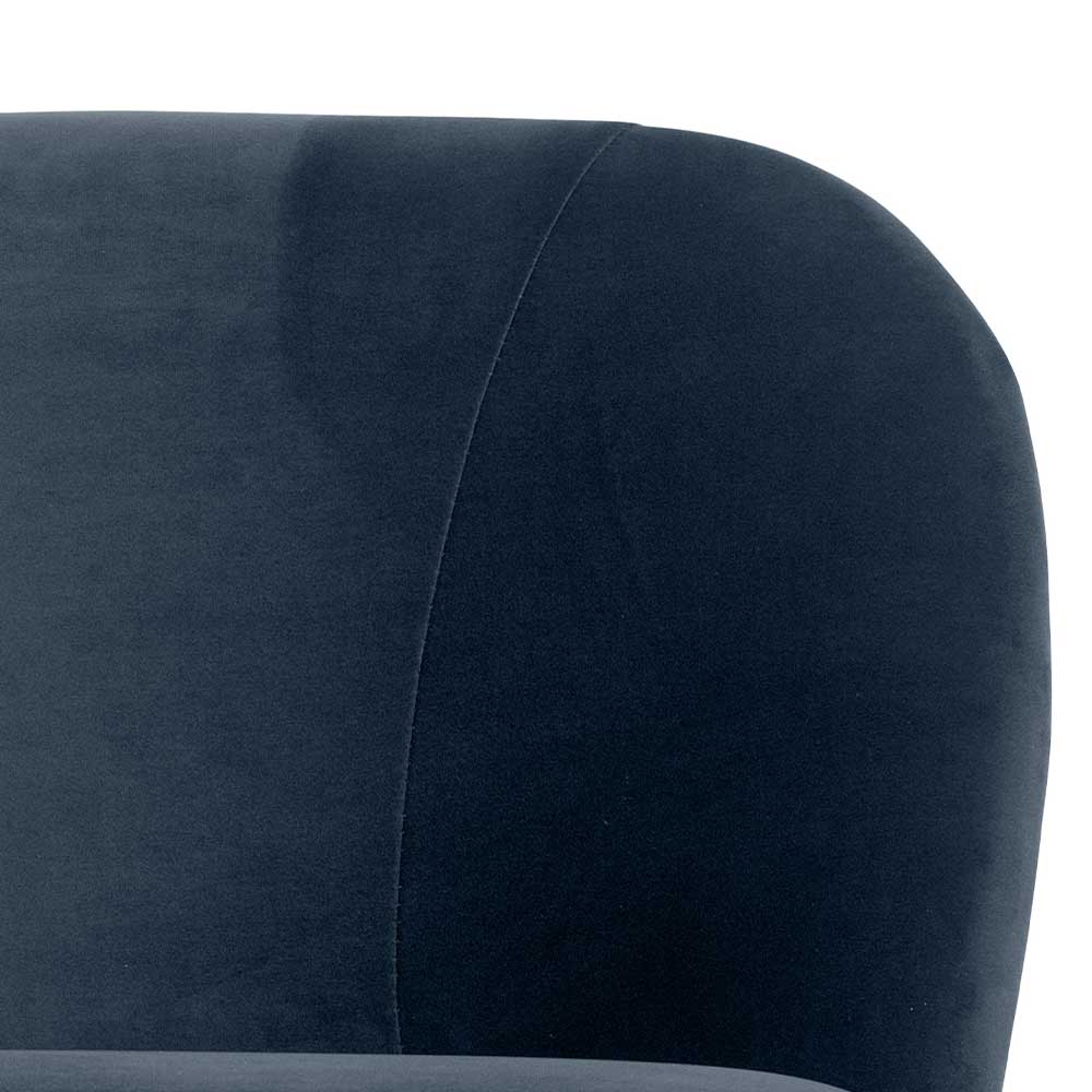Lounge Sessel in Petrol Samt - Plicardo