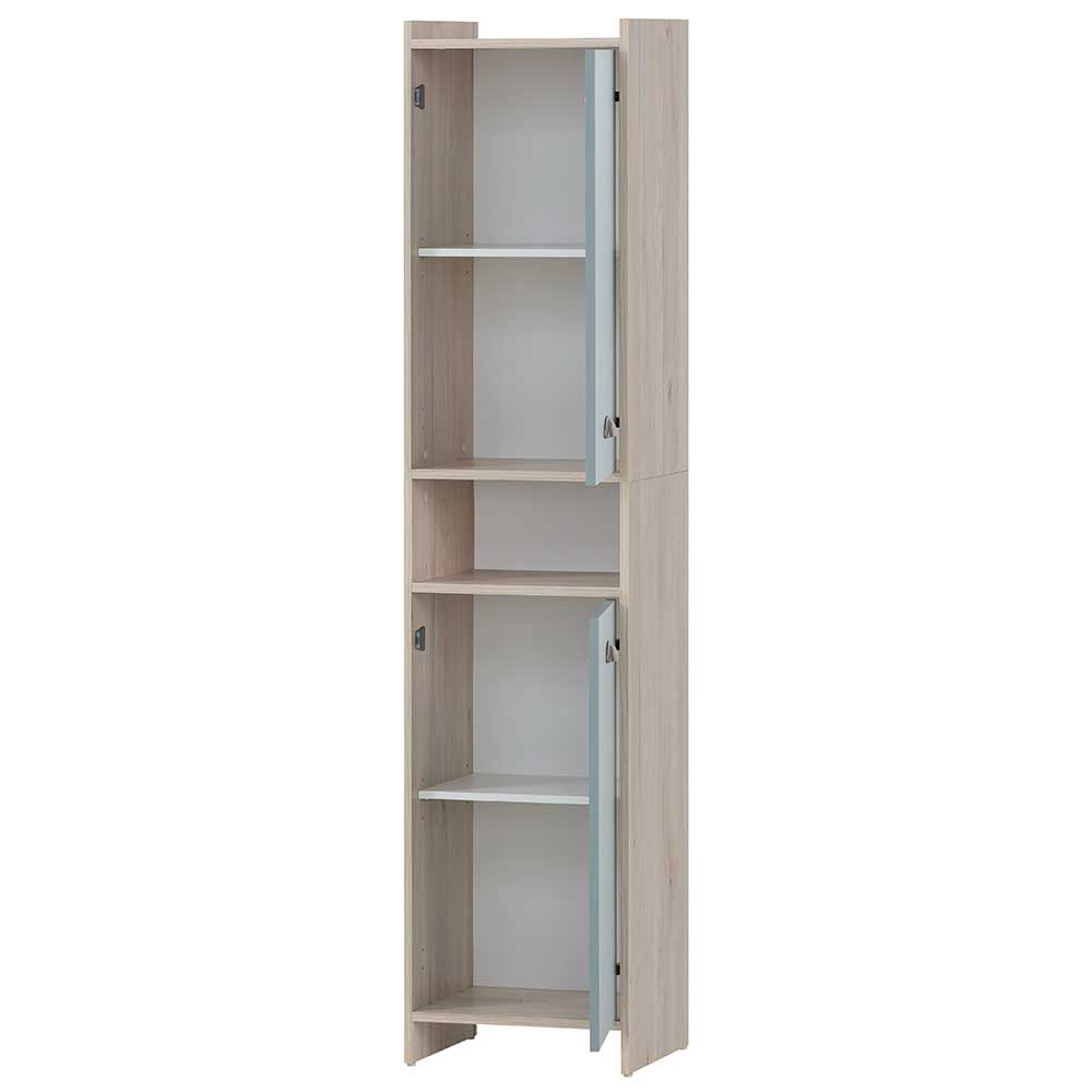 Badezimmer Hochschrank in Hellblau - Capreran