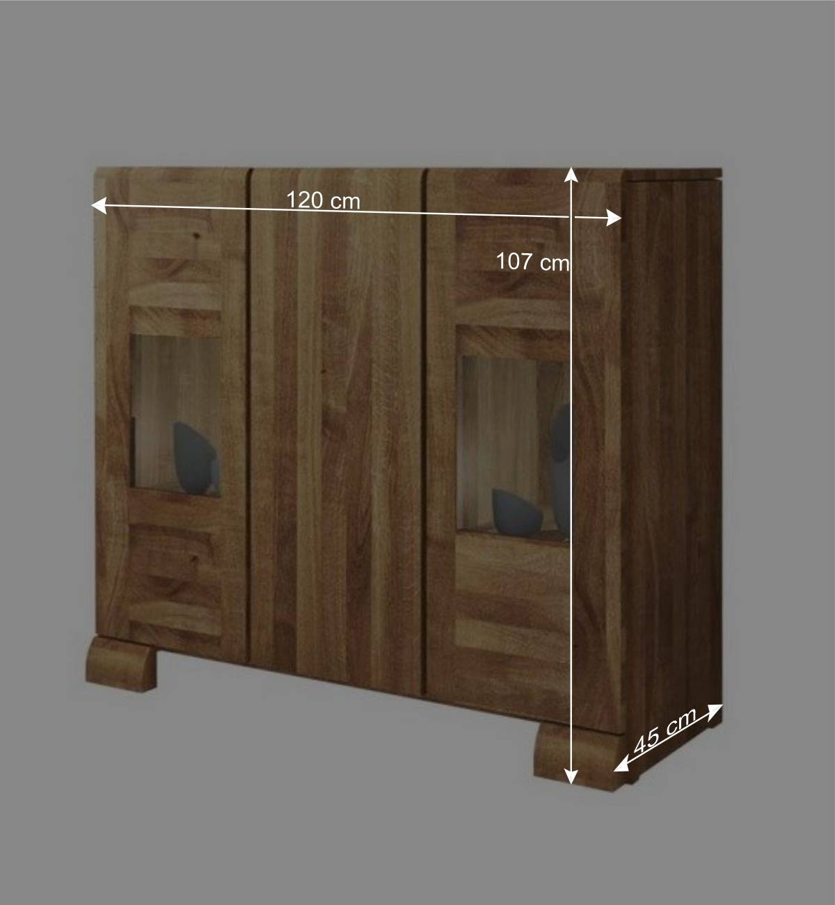 Sideboard Vaskov aus Wildeiche massiv geölt