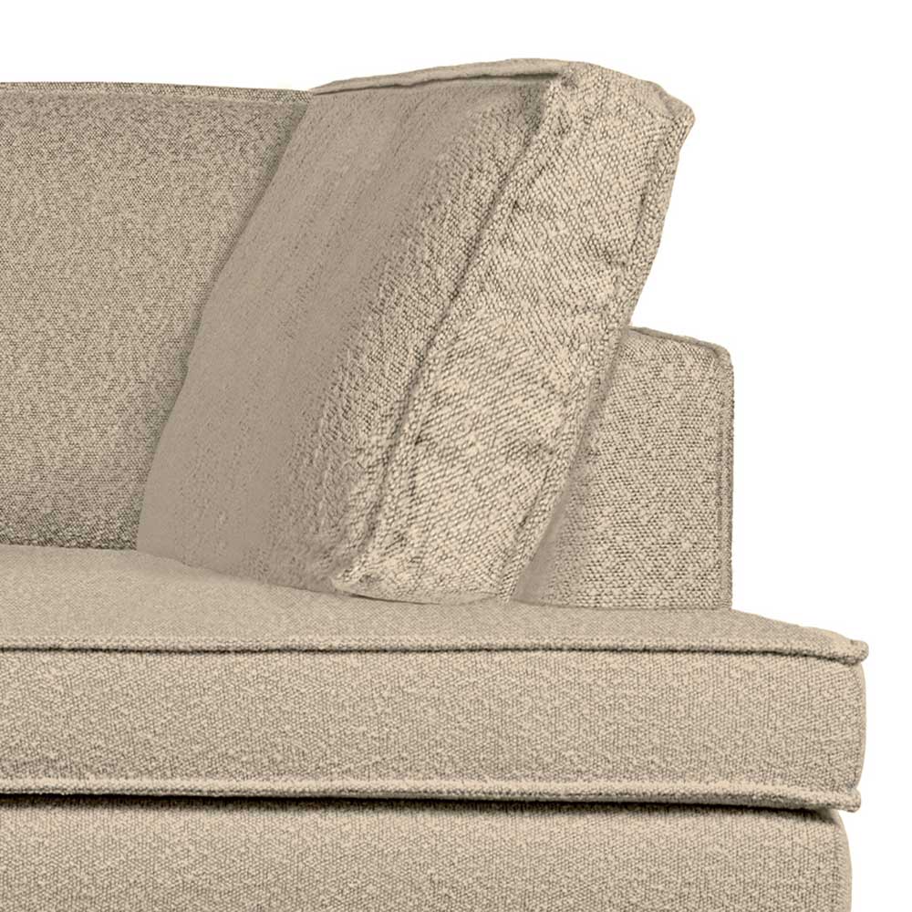 Wohnzimmer Ecksofa in Beige Boucle - Glamoure