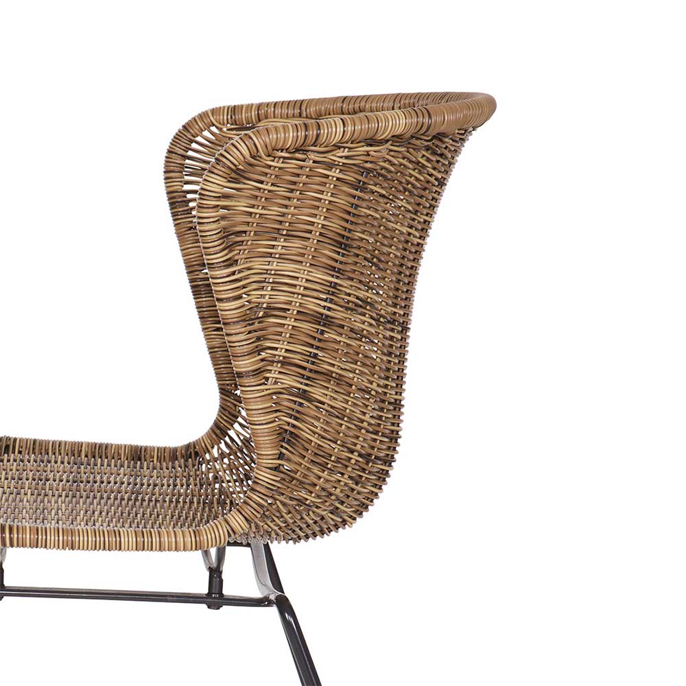Design Stuhl Mevrinus aus Polyrattan (2er Set)
