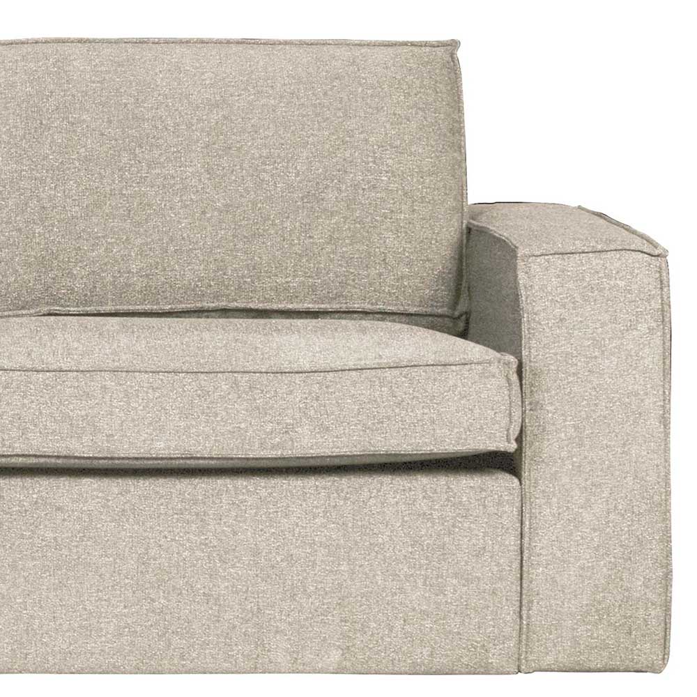 Ecksofa in Beigegrau Stoffbezug - Donny