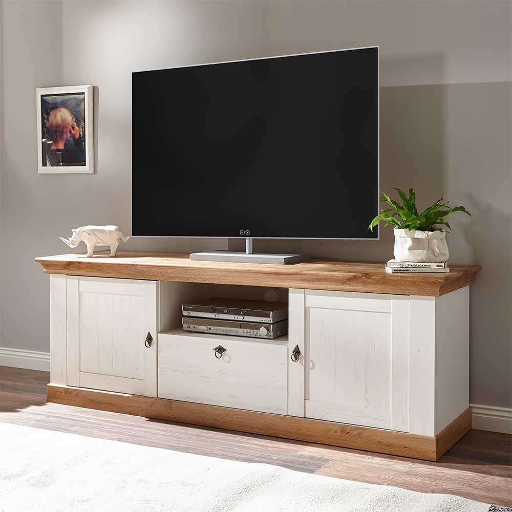 367cm Landhaus Anbauwand Set - Diatara (vierteilig)