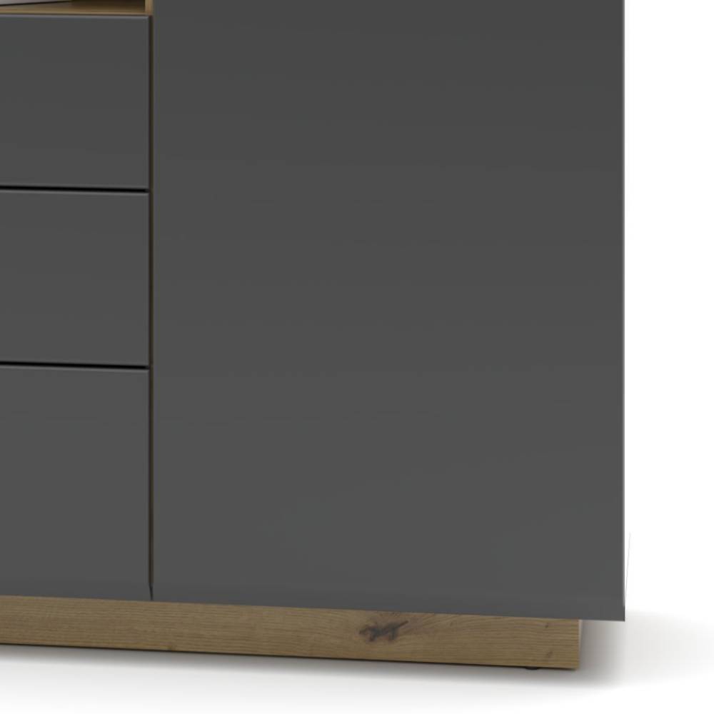 Sideboard in mattem Dunkelgrau - Azar