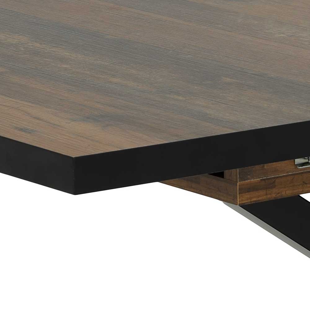 Design Ausziehtisch in Antik Holz Dekor - Uladan