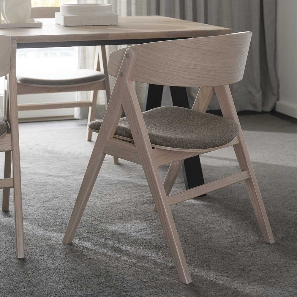 Designstühle in Eiche White Wash - Ezaja (2er Set)