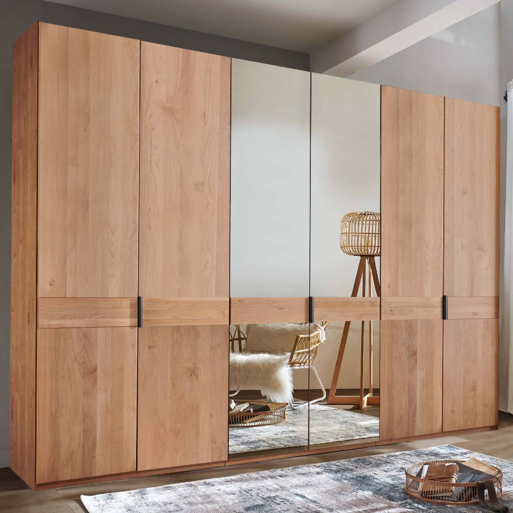 6-türiger Kleiderschrank in Erle teilmassiv - Murray