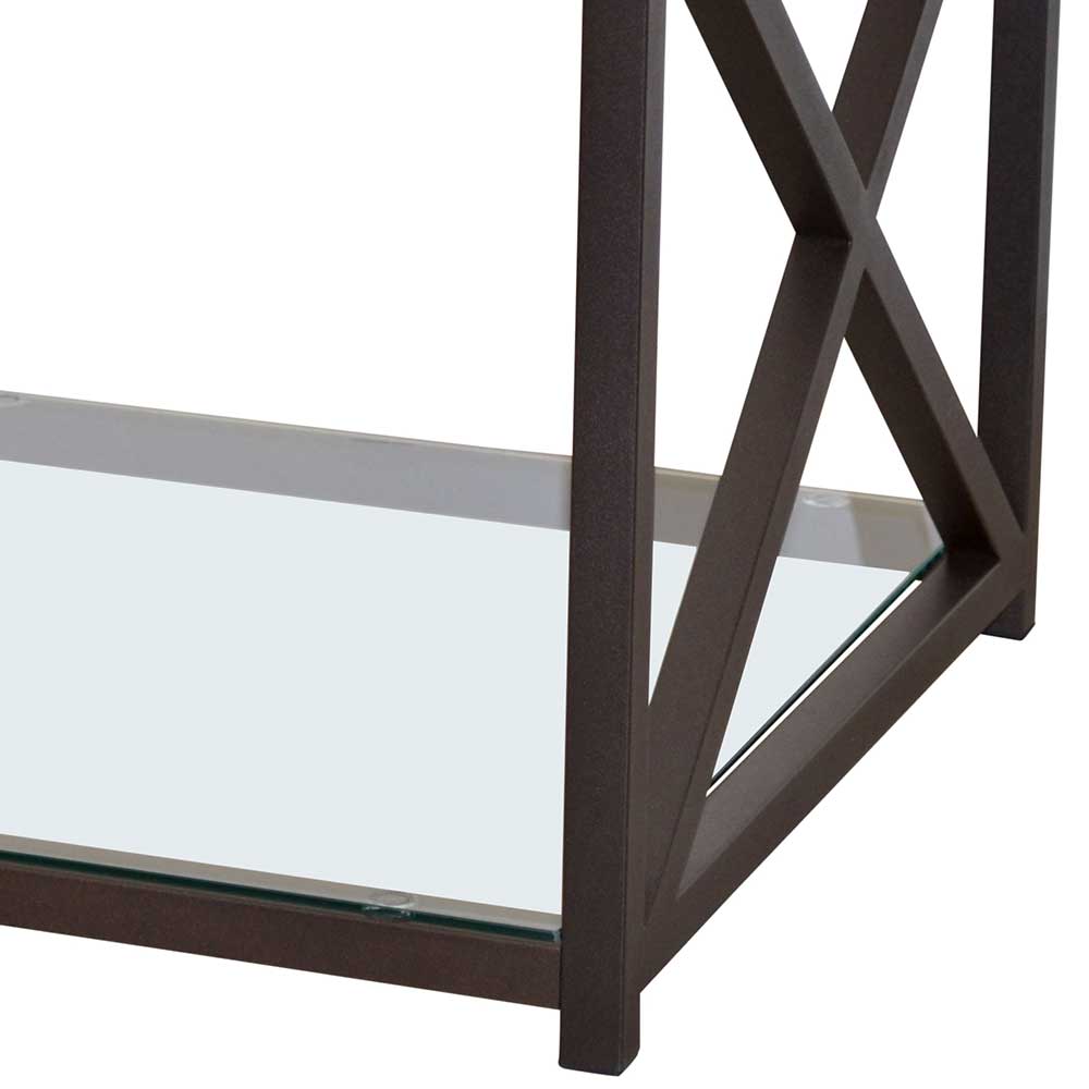 Moderner Couchtisch mit zwei Glasplatten - Vurgos