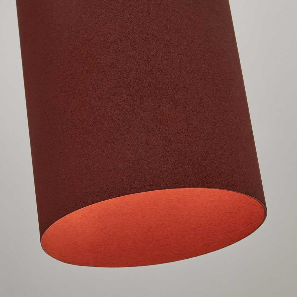 Pendelleuchte aus Metall in Terracotta - Yushu