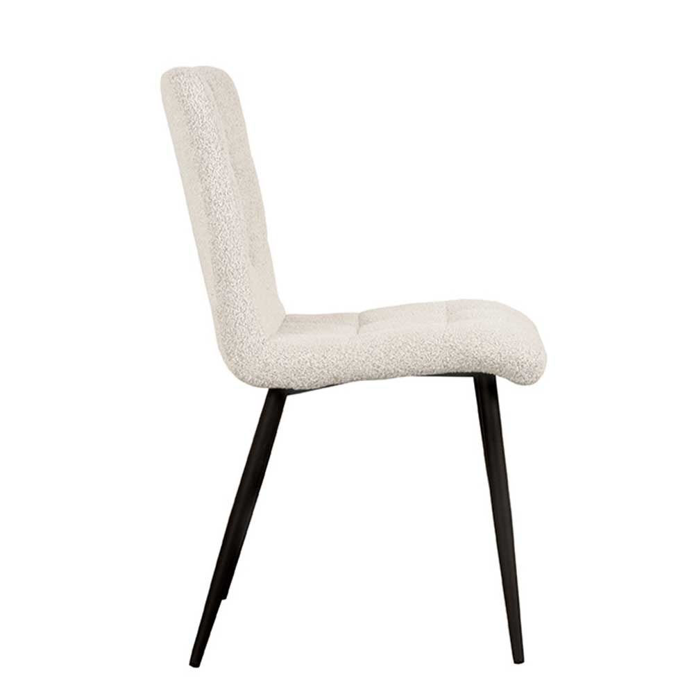 Scandi Chic Polsterstuhl in Champagner Boucle - Acapelca